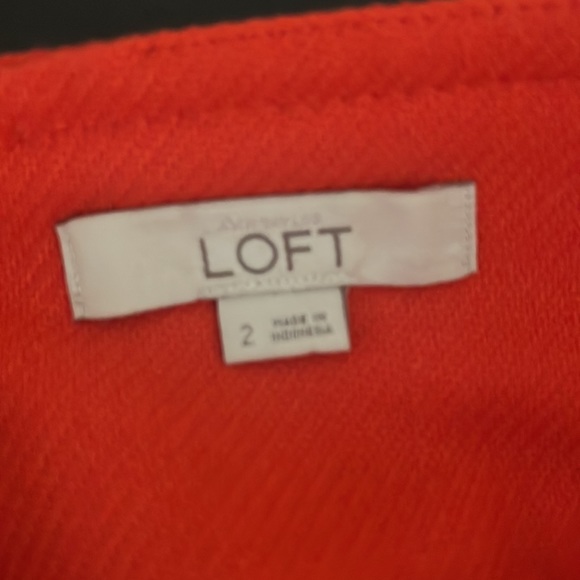 Loft Orange/Red Skirt - Picture 4 of 4